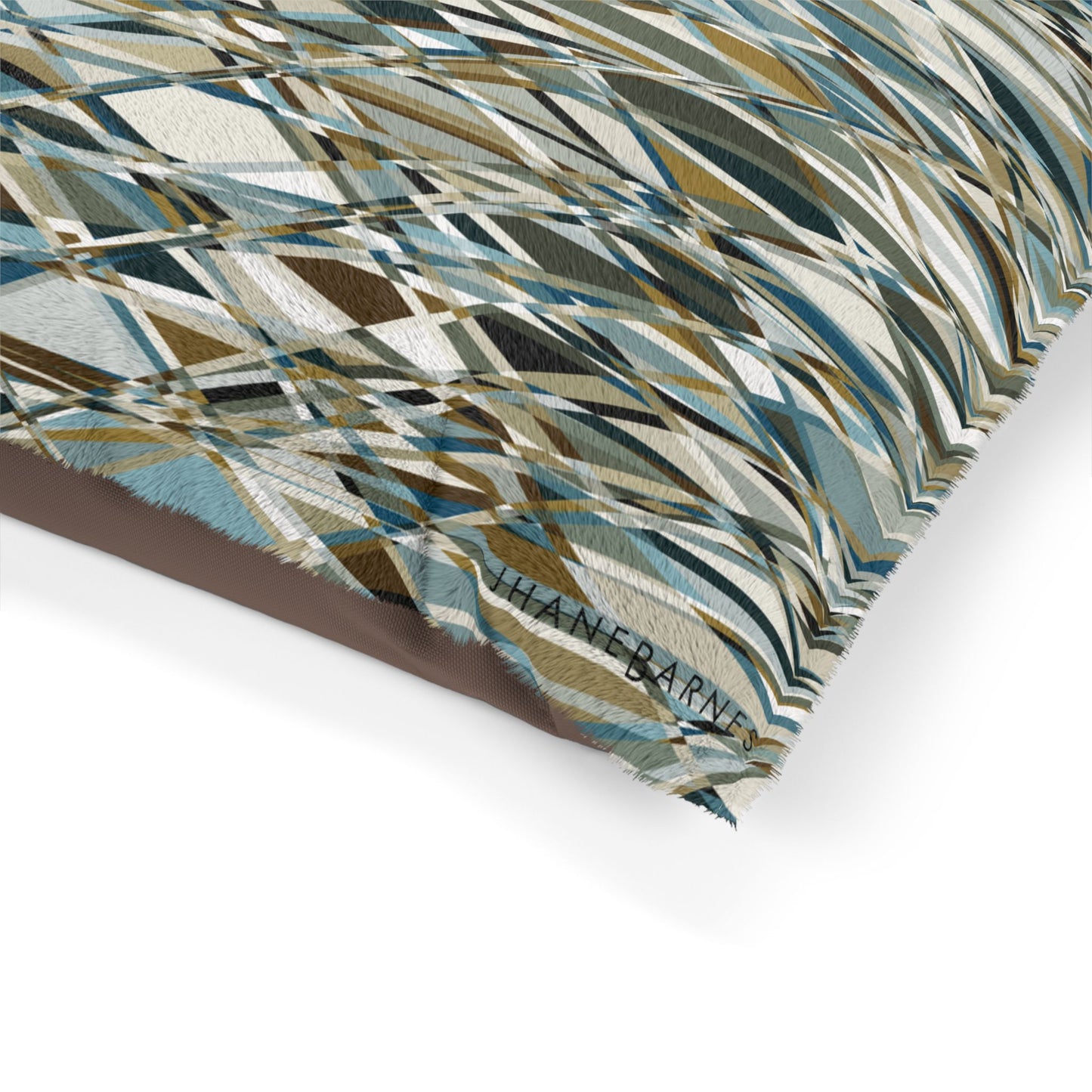 Stylish Abstract Pet Bed for Modern Home Décor "THAT'S A WRAP" col. Mint Chocolate