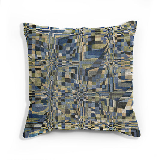 "QUAD II" col-3. Woven Pillow. Jhane Barnes custom design