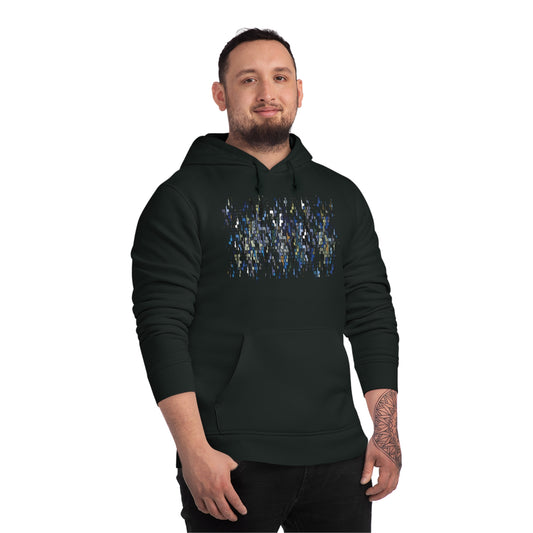 Men's Organic Hoodie with Vibrant Polyominoes Pattern