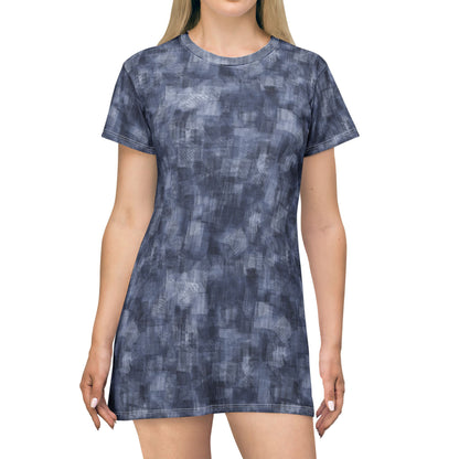 Casual Comfort T-Shirt Dress "MOIRE" col. Navy