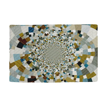 Modern Quilted Placemat "SCHATT INVERSION" col. Mint Chocolate - Stylish Table Decor for Every Occasion