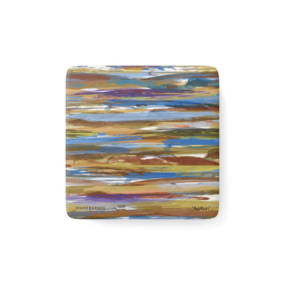 Porcelain Magnet, Square "ACTION"