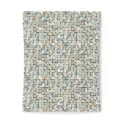 Cotton Duvet Cover "SQUARZE" col. Mint Chocolate