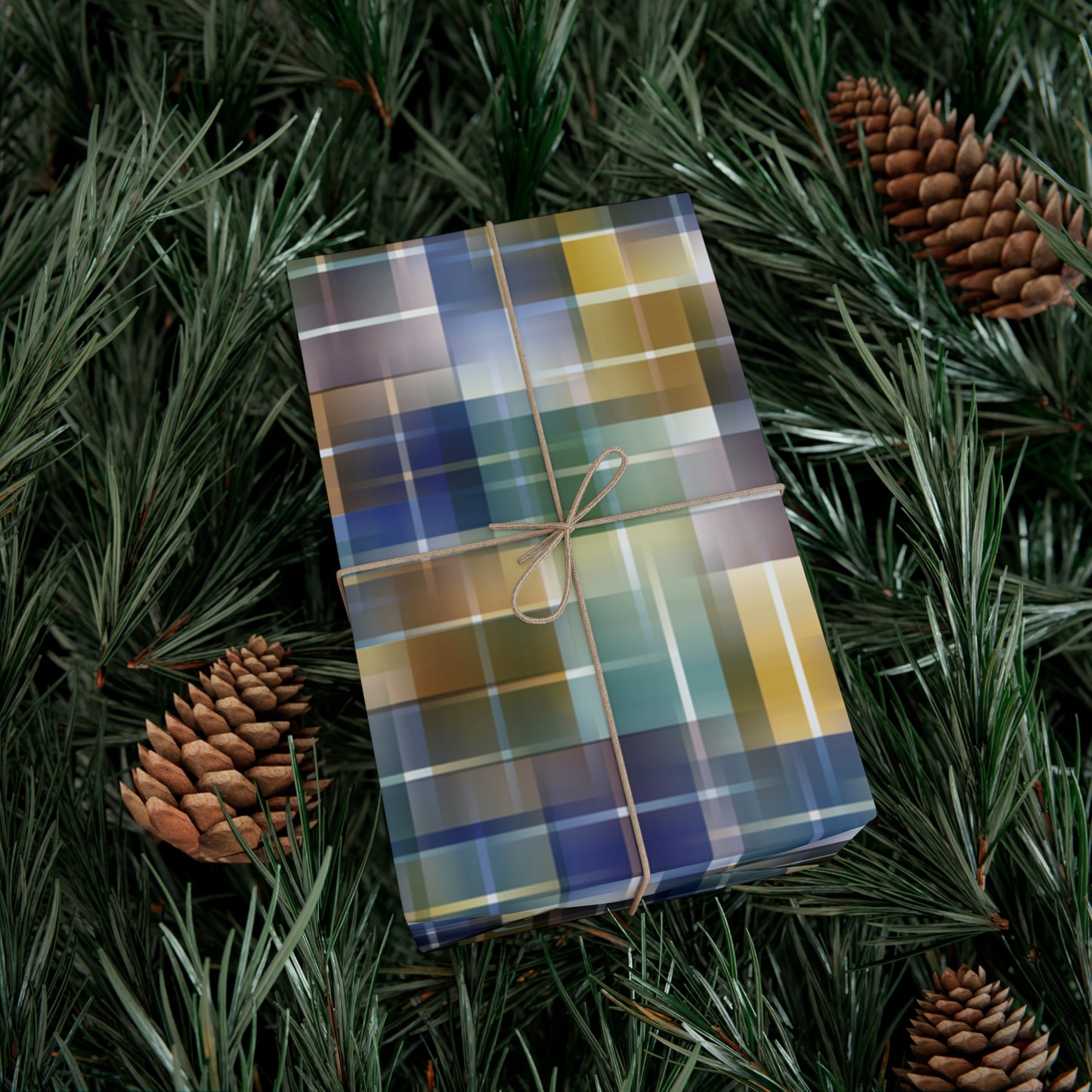 "MENTAL BLOCK"  col Blue/Gold - Gift Wrap Paper