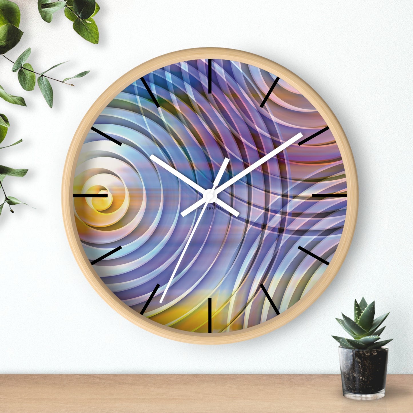 "ECHO" JB custom designed Wall Clock. *Click to select your base color + hands that best matches your space