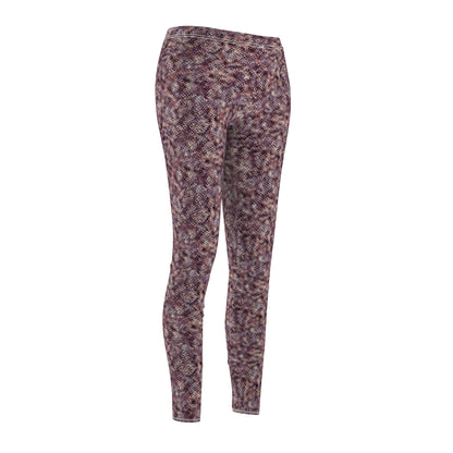 Women's Cut & Sew Casual Leggings "MEZZO" col. Wine