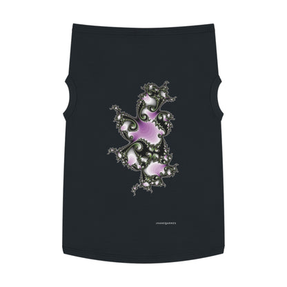 Pet Tank Top "FRACTALE SWIRL" JB Design in col. Black
