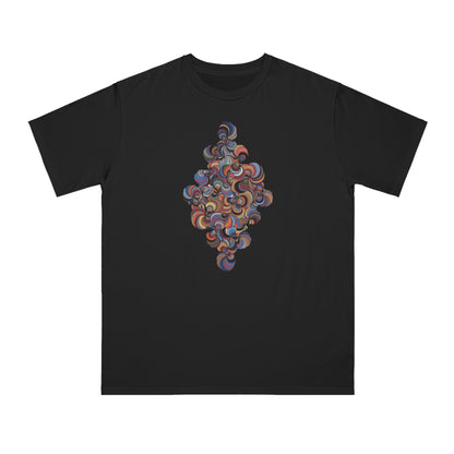 Organic Unisex Classic T-Shirt with Vibrant Fractal Medallion Pattern