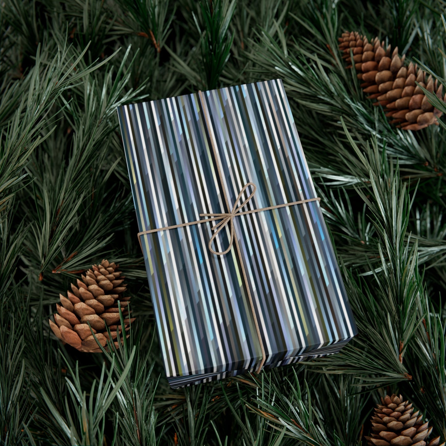 "BANDWIDTH STRIPE" Blue - Gift Wrap Paper