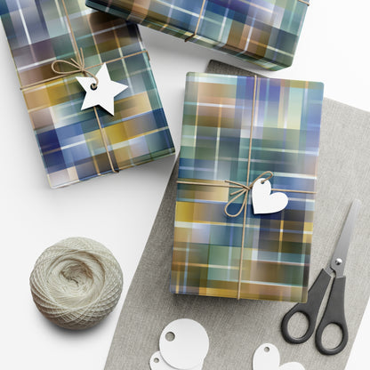 "MENTAL BLOCK"  col Blue/Gold - Gift Wrap Paper