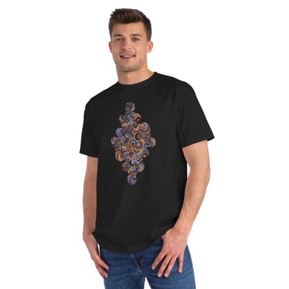 Organic Unisex Classic T-Shirt with Vibrant Fractal Medallion Pattern