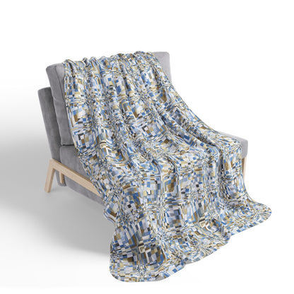 Fleece Sherpa Blanket "QUAD" col. Celestial  Jhane Barnes design