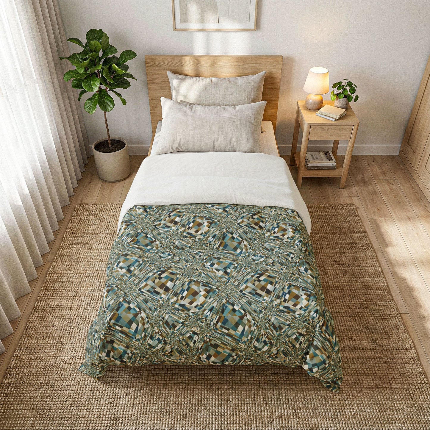 Cotton Comforter "SLICE" col. Mint Chocolate