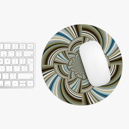 Mouse Pad (Round or Rectangle) "STRIPE INVERSION" col Mint Chocolate