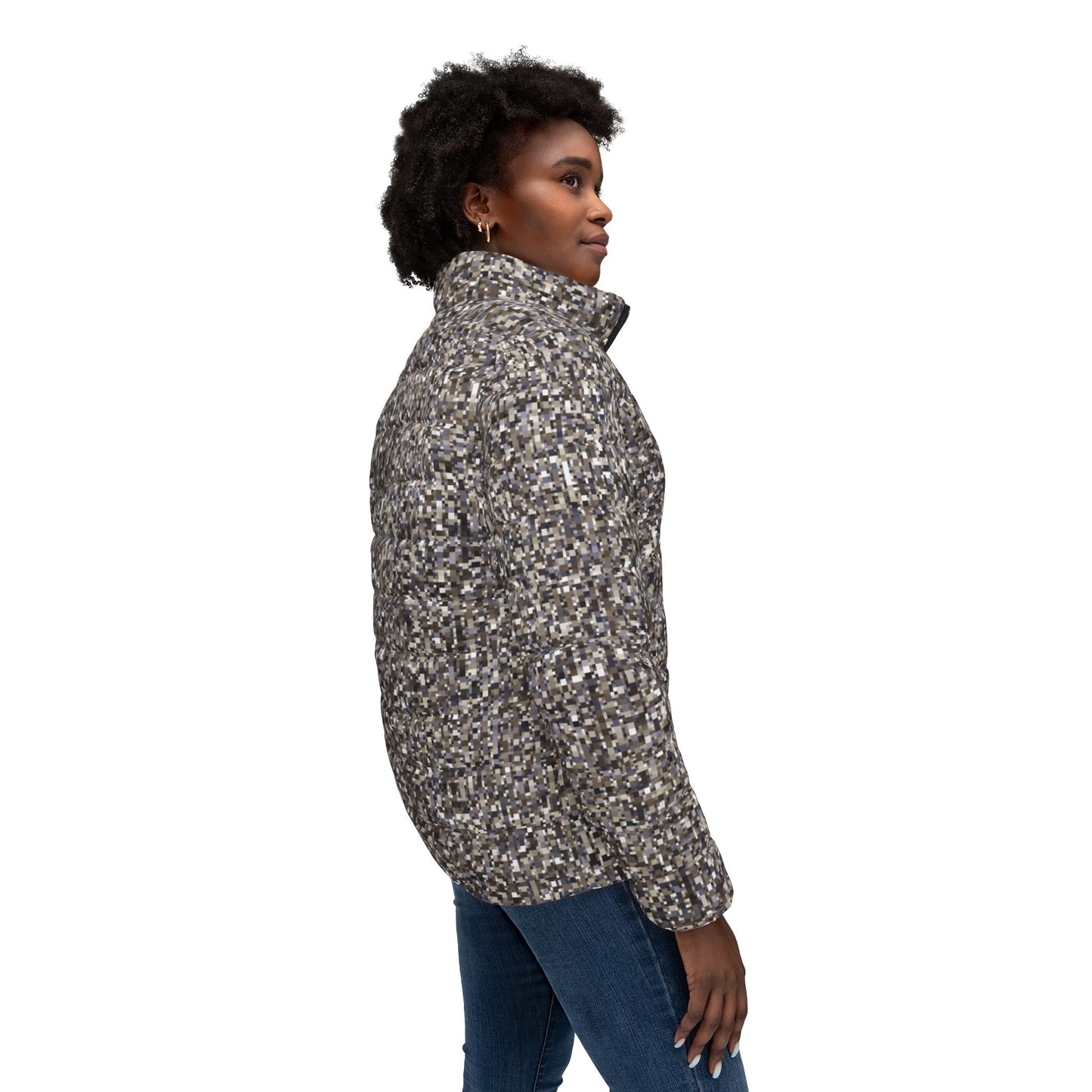 Women’s Puffer Jacket "CAMOU-SCHATT" col-1, Jhane Barnes custom design