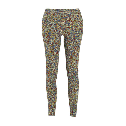 Women's Cut & Sew Casual Leggings "PRISMATIX" col. Varicolor