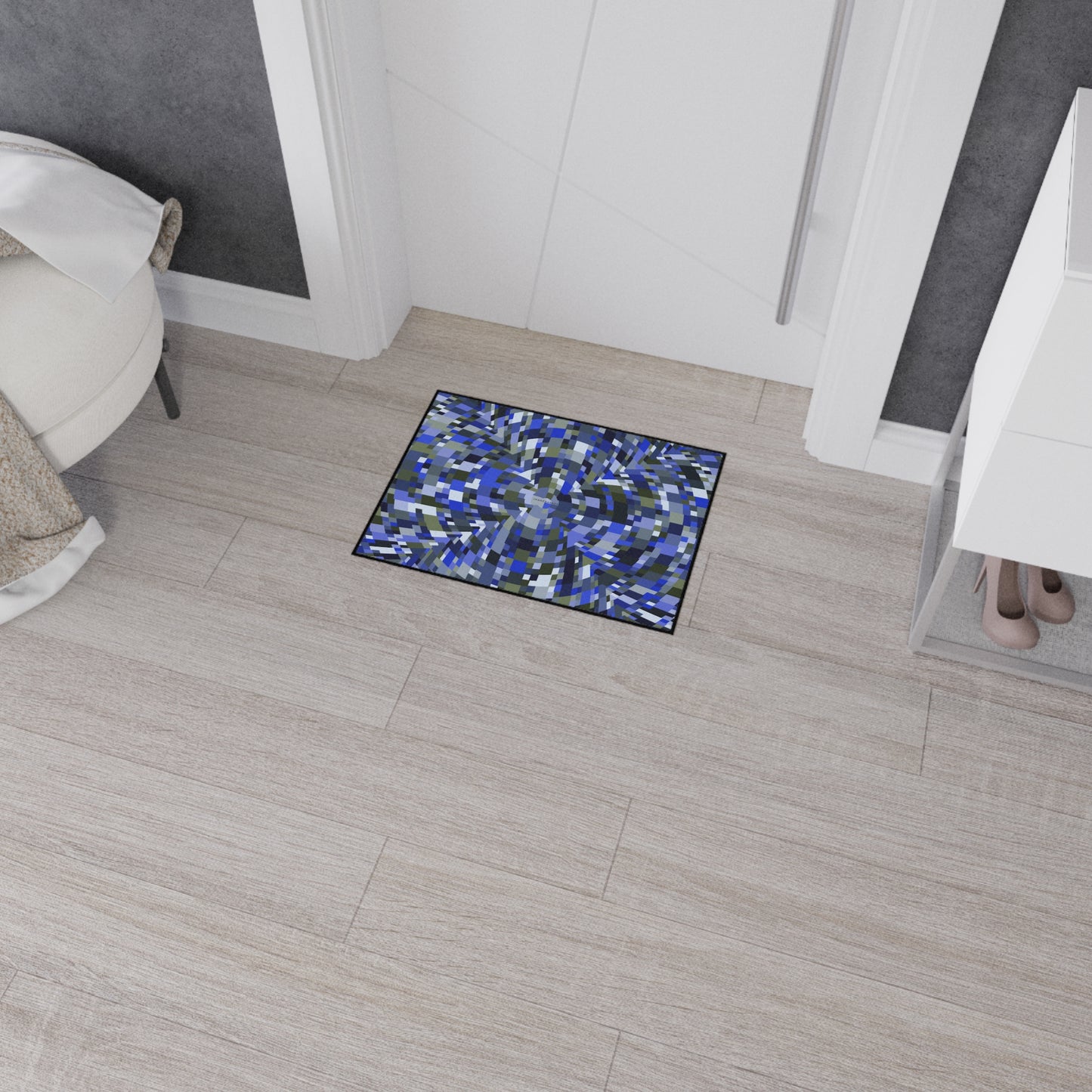 Heavy Duty Floor Mat "IN THE ROUND" col. Cobalt Pulse