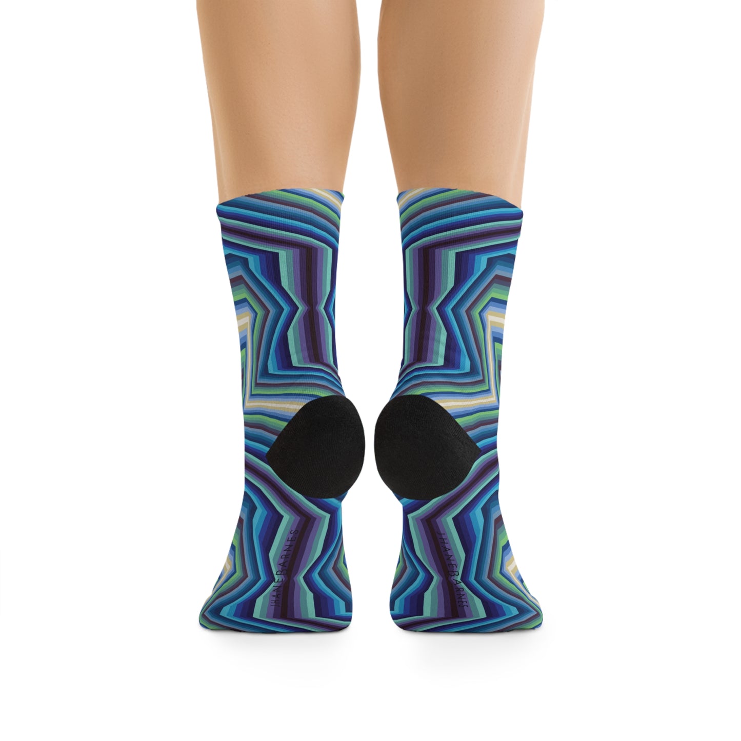 Recycled Poly Socks  "STRIPES" Jhane Barnes custom design