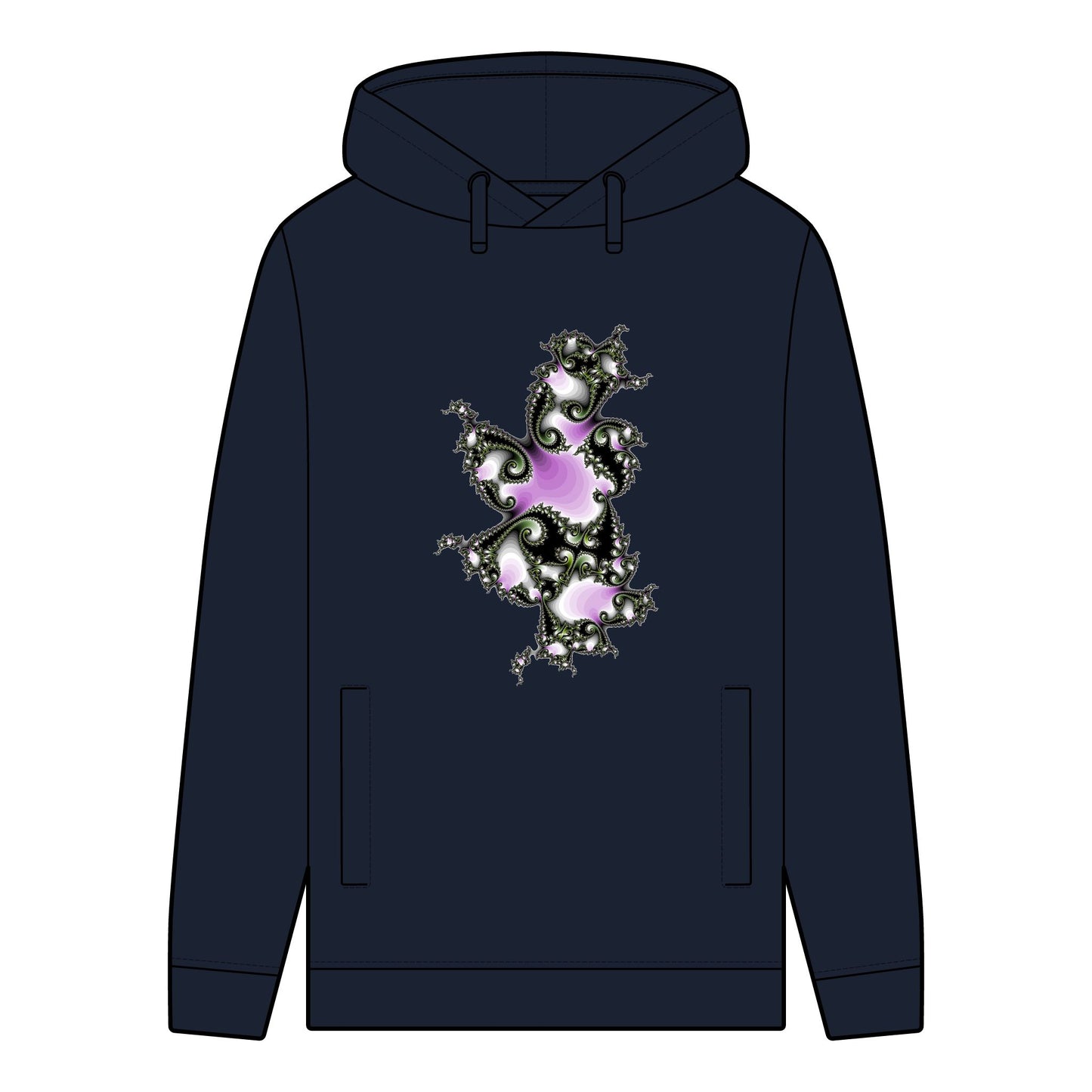 Men's Organic Hoodie with "FRACTALE" Pattern