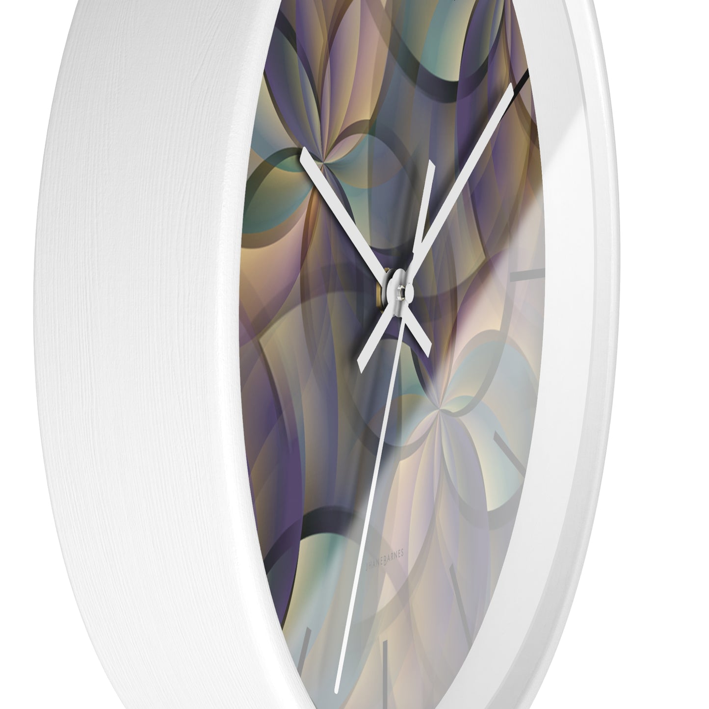 "FLORA" col Desert  - Jhane Barnes custom designed Wall Clock. *Click to select your base color + hands that best matches your space