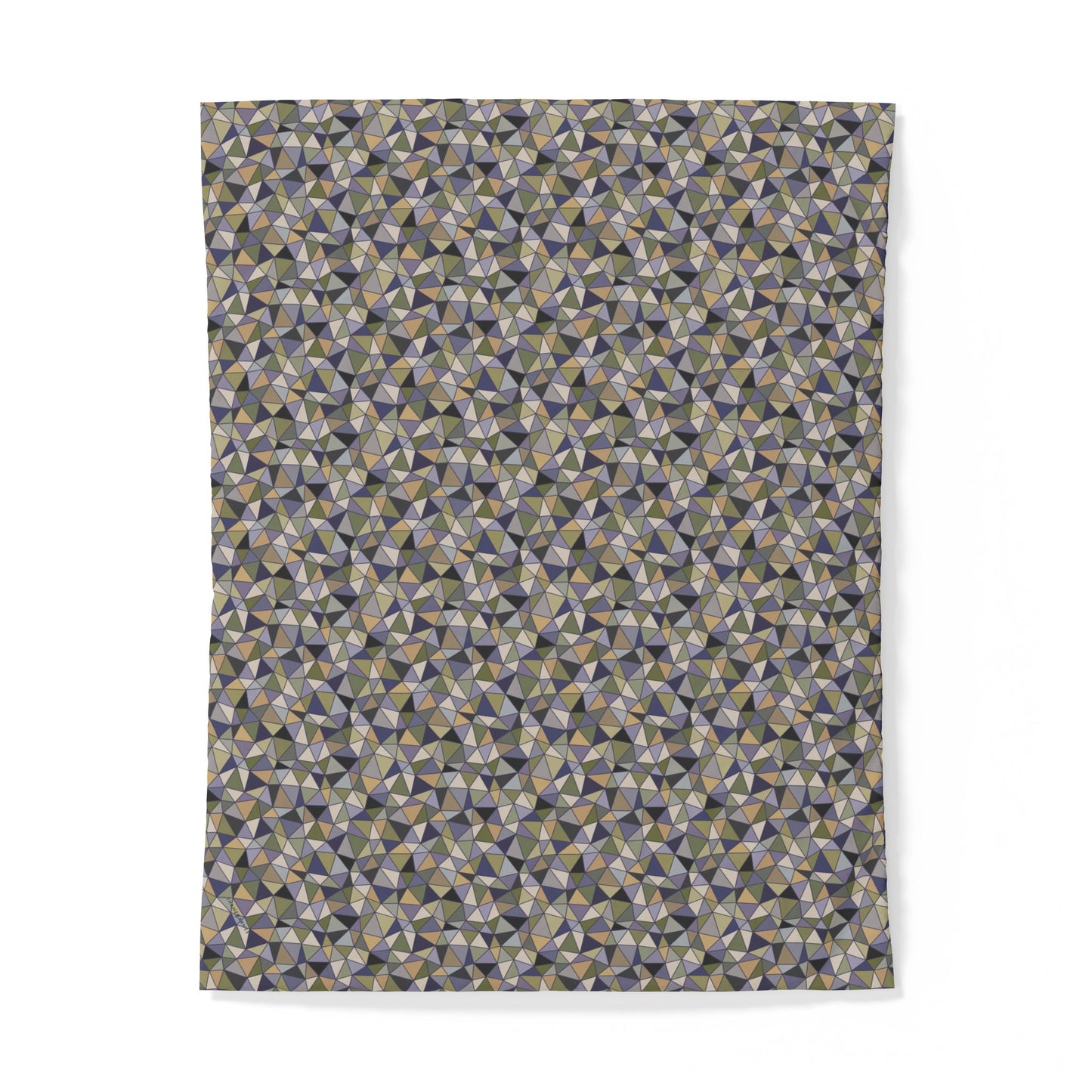 Cotton Duvet Cover "LATTICE" col. Moss Behaving