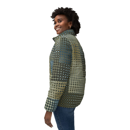 Women’s Puffer Jacket "FREQUENCY" col-21, Jhane Barnes custom design