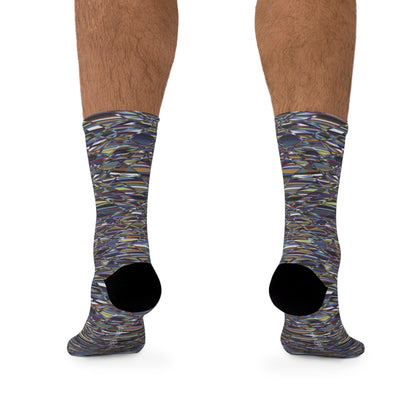 Recycled Poly Socks  "WRAP" col multi Jhane Barnes custom design