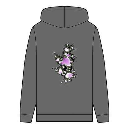 Men's Organic Hoodie with "FRACTALE" Pattern