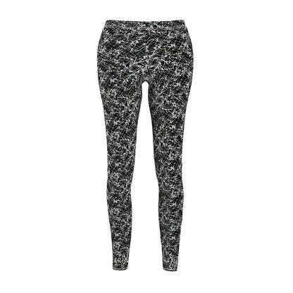 Women's Cut & Sew Casual Leggings "SCRIBBLE" col Shadowplay