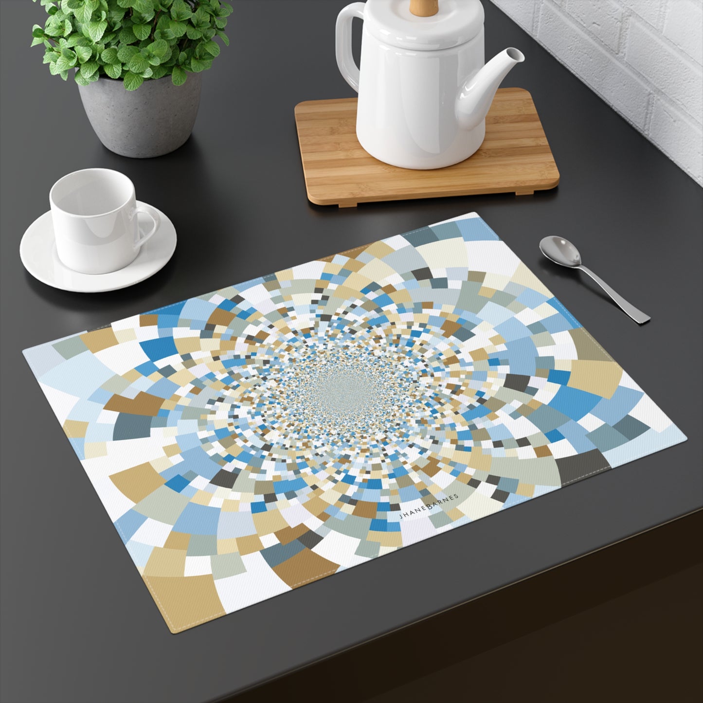 "SCHATT INVERSION" col Ghost Placemat Jhane Barnes custom design