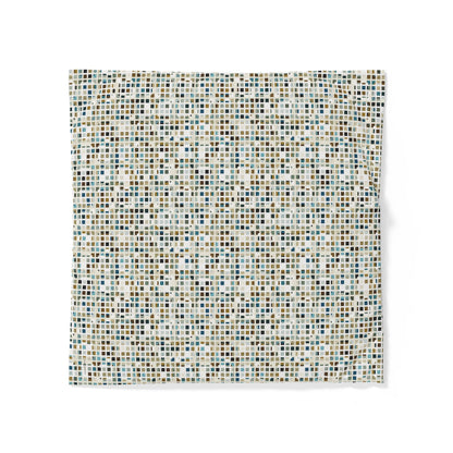 Cotton Duvet Cover "SQUARZE" col. Mint Chocolate