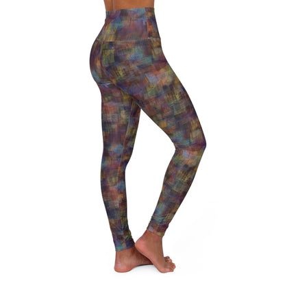 Stylish High Waisted Yoga Leggings "MOIRE" col. Varicolor