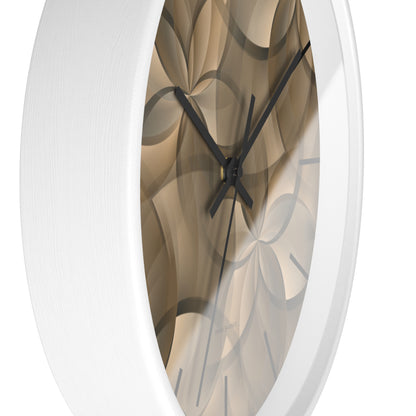 "FLORA" col Sand Dunes - Jhane Barnes custom designed Wall Clock. *Click to select your base color + hands that best matches your space