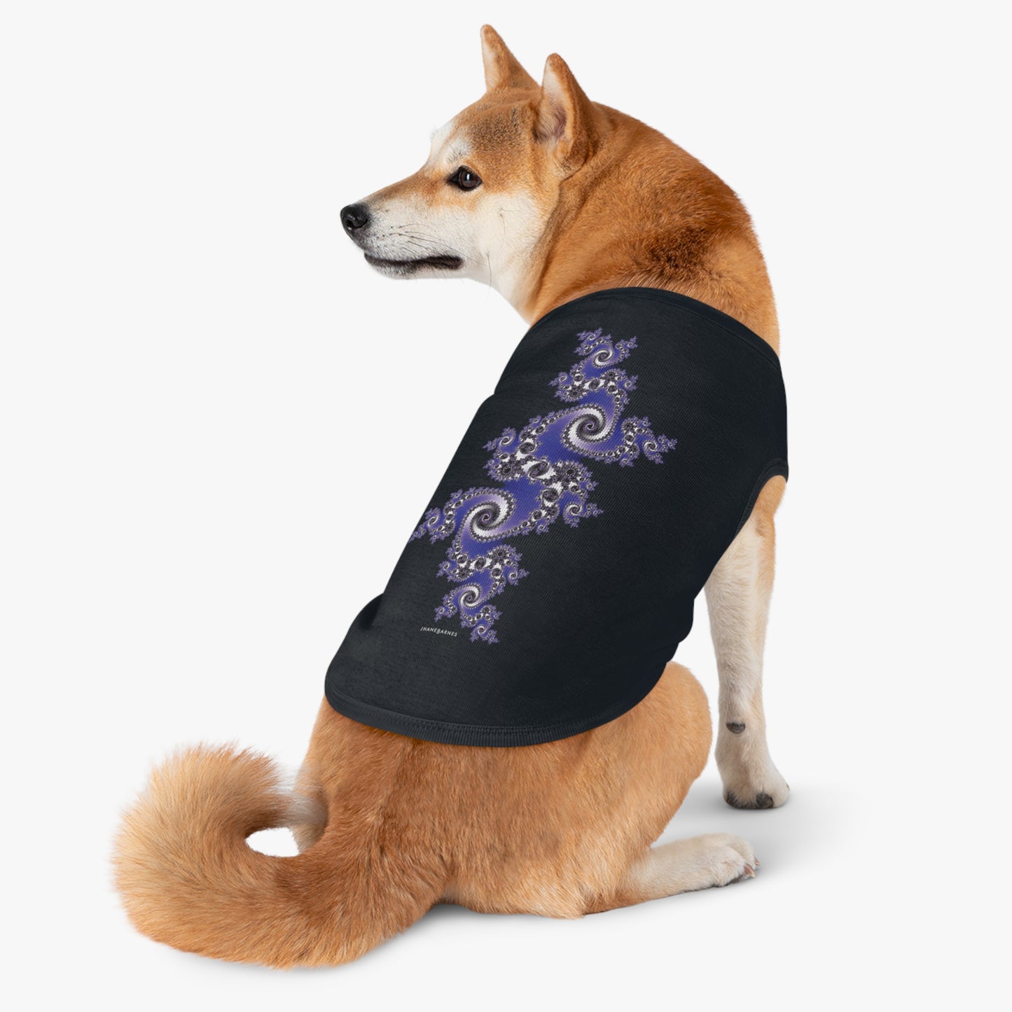 Pet Tank Top "FRACTAL" JB Design in col. Black