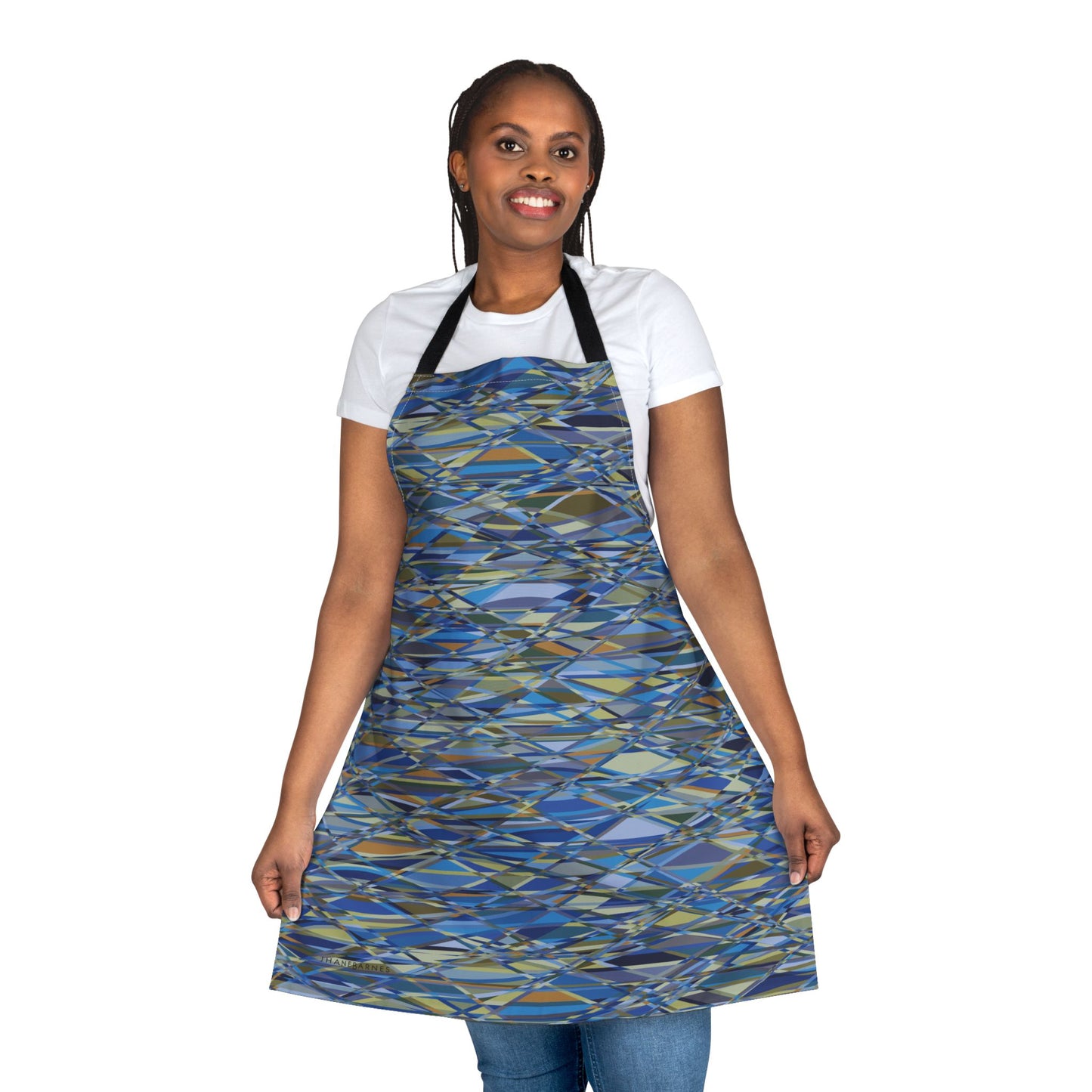 Apron, Jhane Barnes design "THAT'S A WRAP" col. Blue Jeans