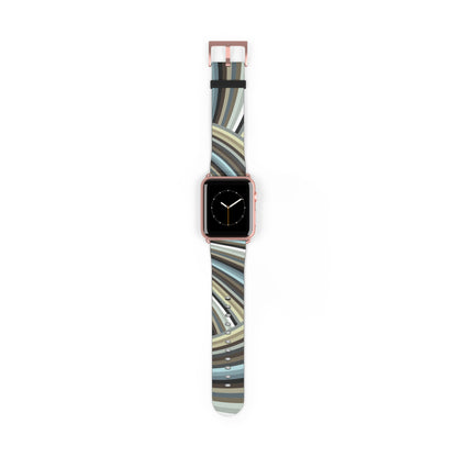 Vibrant Watch Band "STRIPE INVERSION" col. Mint Chocolate Sport Strap for Fitness Lovers