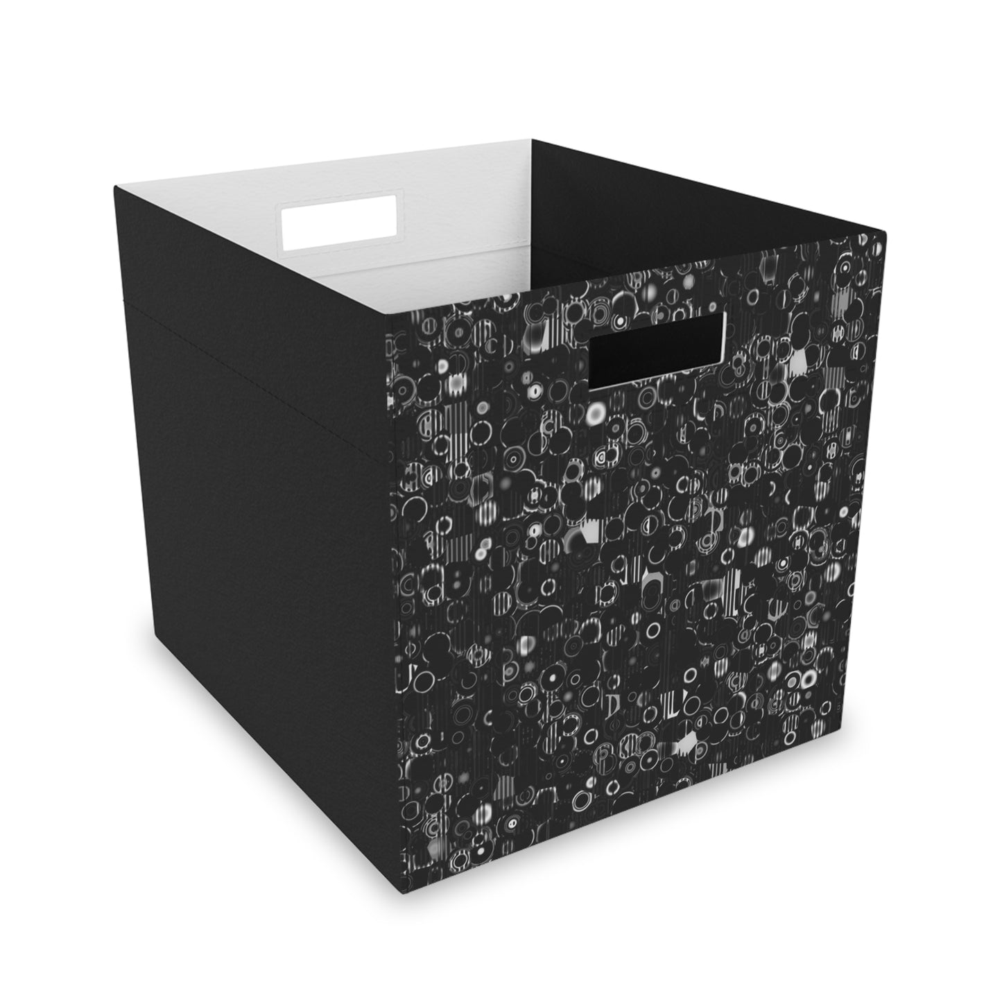 Felt Storage Box "ROUNDABOUT" Blk & Wht (1 box/no furniture)