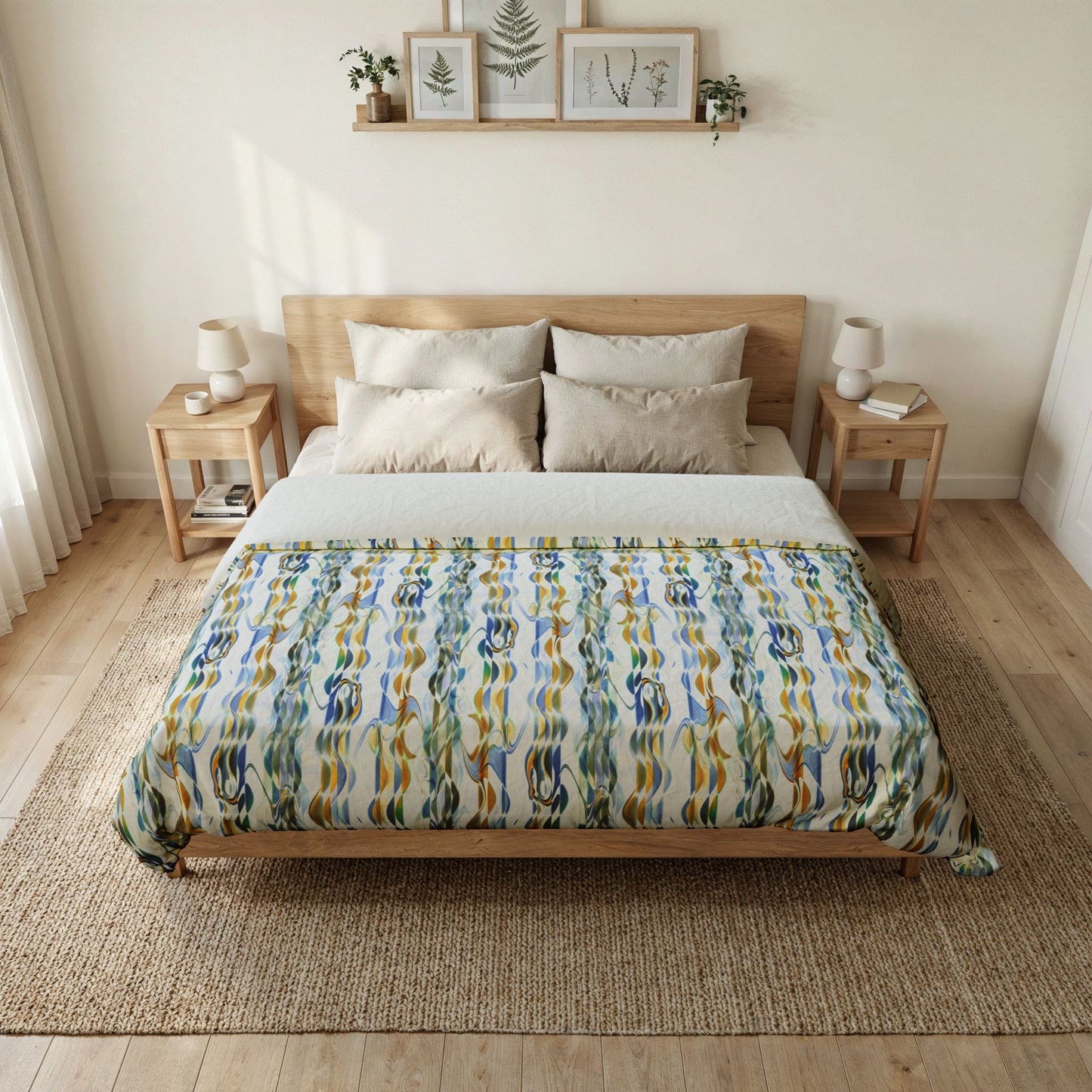 Cotton Duvet Cover "SMOKEY STRIPE"