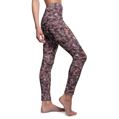 Women's Mid-rise Casual Leggings  "MEZZO" col Wine