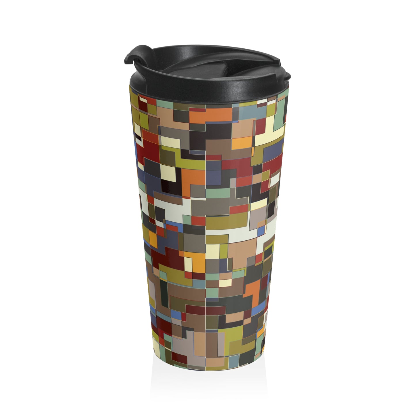 "POLYOMINOES"  Col Electricity - Stainless Steel Travel Mug