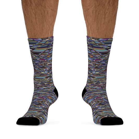 Recycled Poly Socks  "WRAP" col multi Jhane Barnes custom design