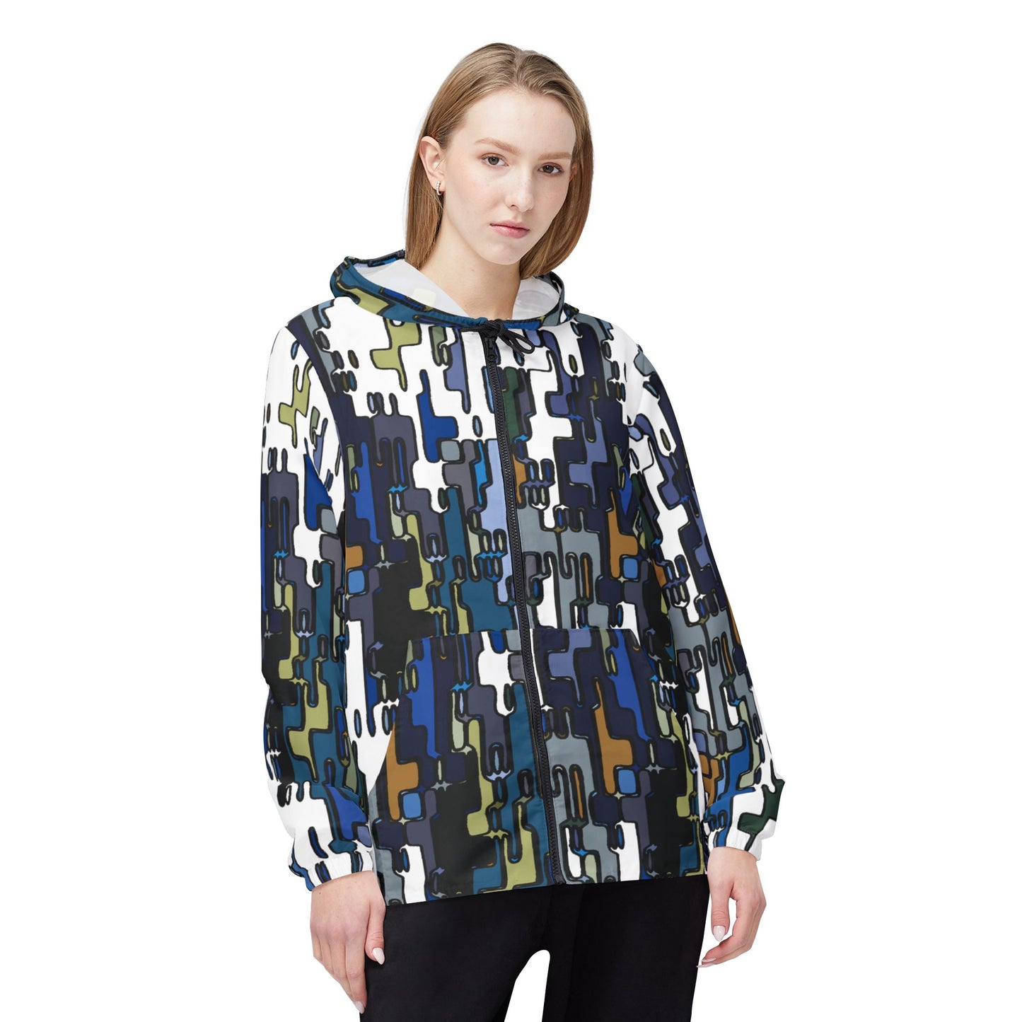 Windbreaker Jacket "CIRCUIT" col. Blue Jeans