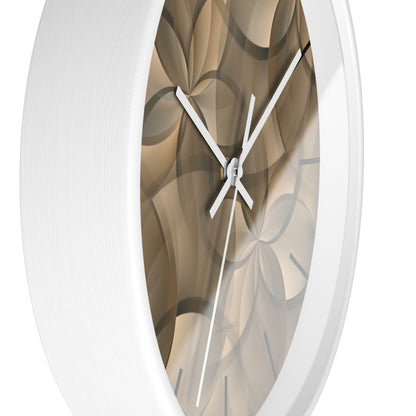 "FLORA" col Sand Dunes - Jhane Barnes custom designed Wall Clock. *Click to select your base color + hands that best matches your space