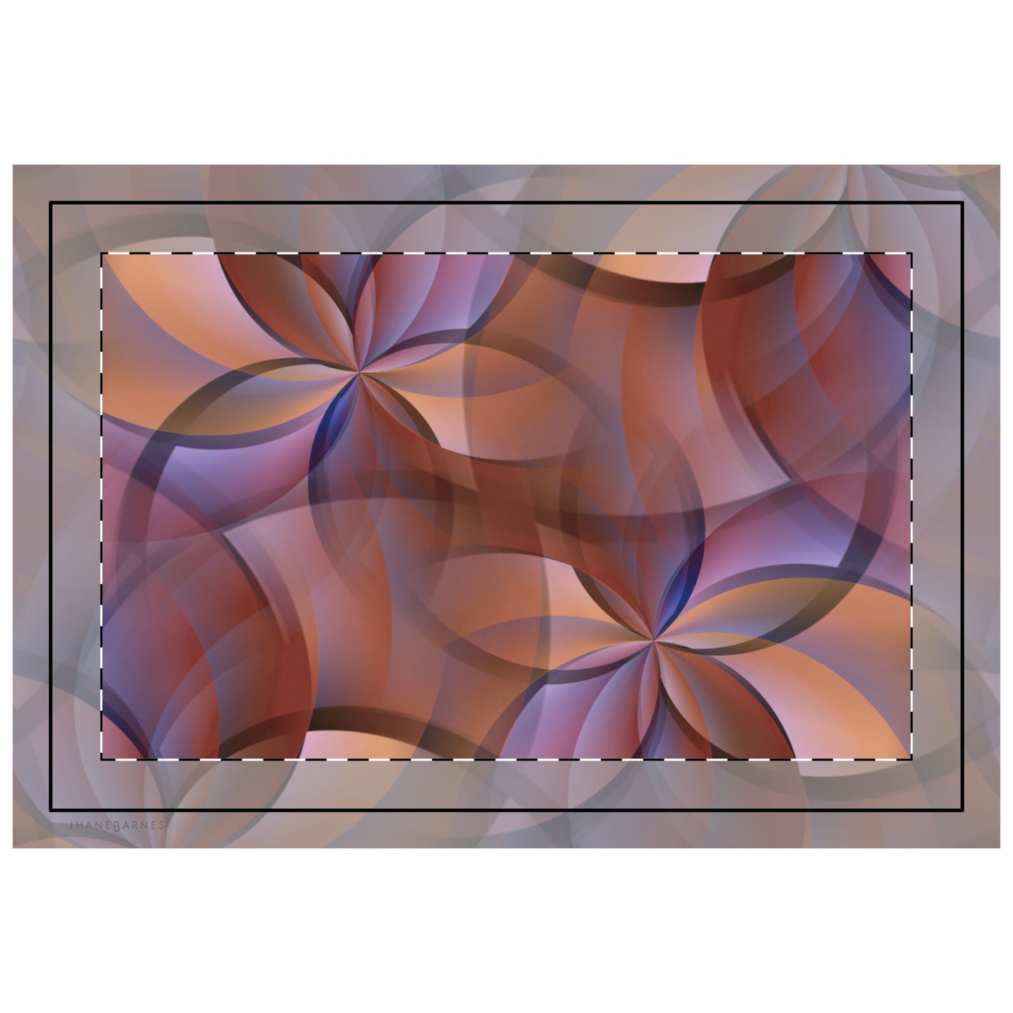 Modern Quilted Placemat "FLORA" col. Redrock - Stylish Table Decor for Every Occasion