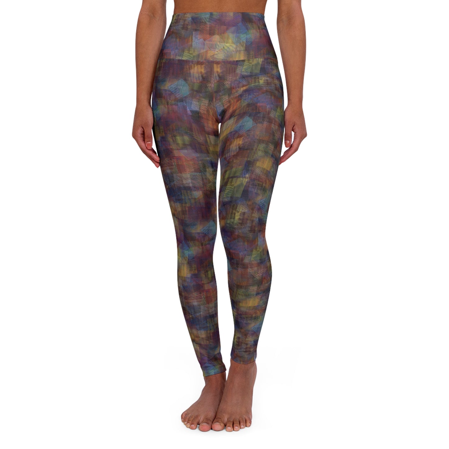 Stylish High Waisted Yoga Leggings "MOIRE" col. Varicolor