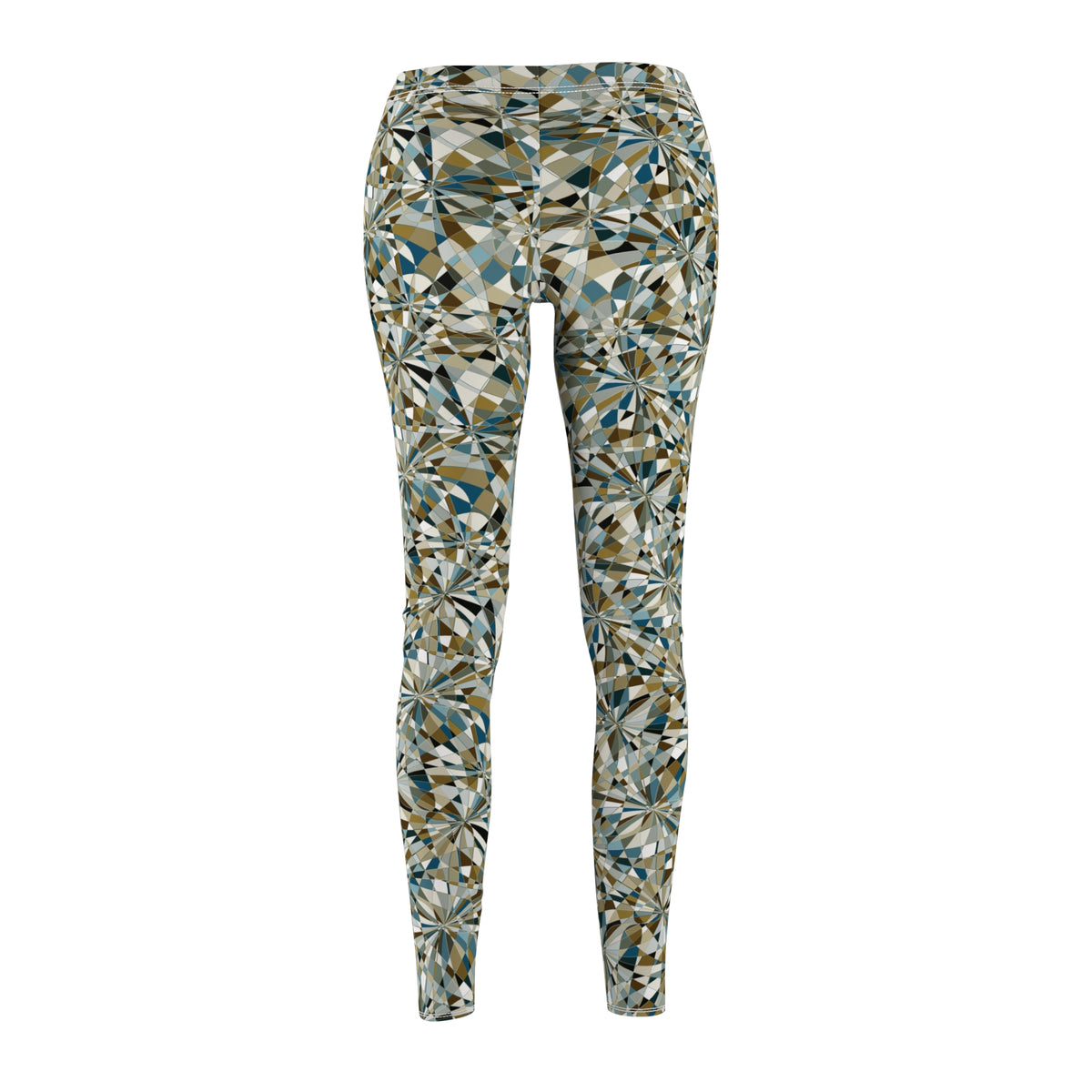 Women's Cut & Sew Casual Leggings "SPLINE" col. Mint Chocolate