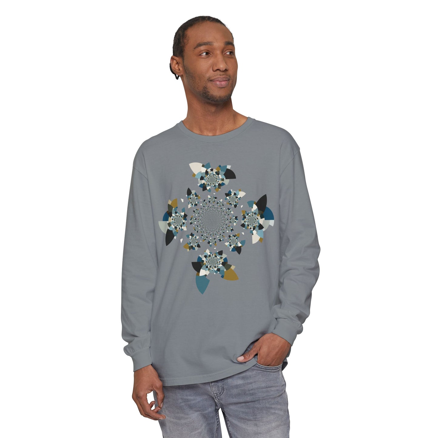 Unisex Long Sleeve T-Shirt "FLORAHEDRON" Perfect for Casual Comfort and Unique Style