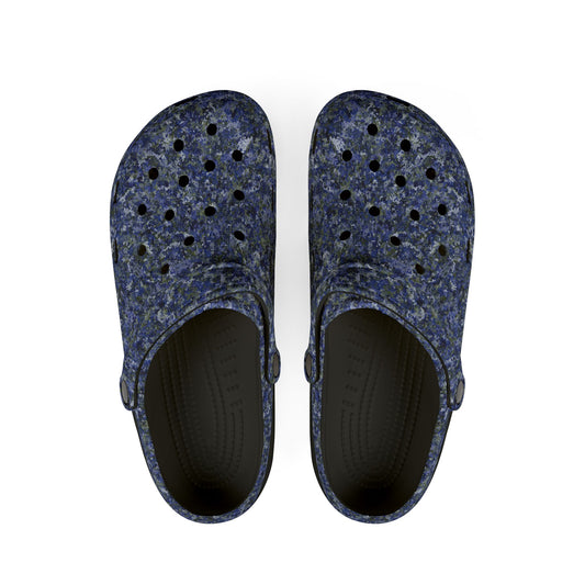 EVA Foam Rubber Shoes, Jhane Barnes design "TEXTURE" col. Cobalt Pulse