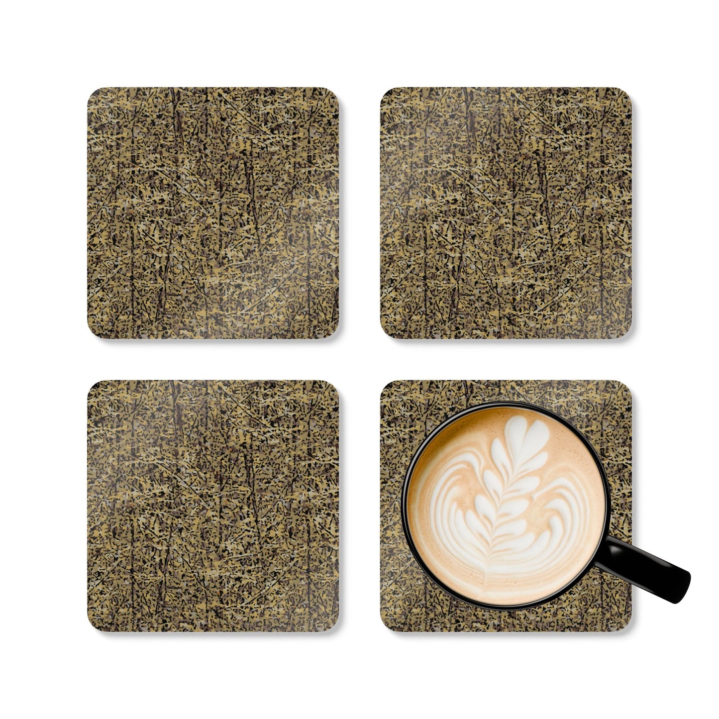 Corkwood Coaster Set  (4 pcs)  "BRANCHES"