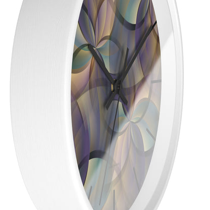 "FLORA" col Desert  - Jhane Barnes custom designed Wall Clock. *Click to select your base color + hands that best matches your space